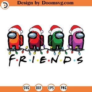 Among Us Friends SVG, Imposter Santa Christmas SVG