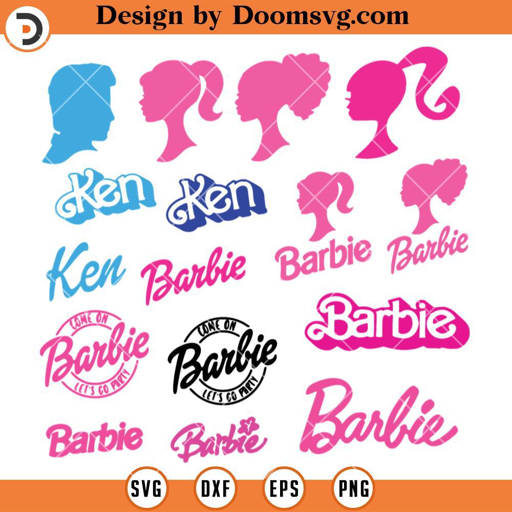 Barbie Doll Bundle SVG Logo, Cricut Digital Download Cut File - Doomsvg