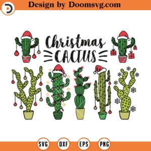 Christmas Cactus SVG, Cactus With Ornament SVG