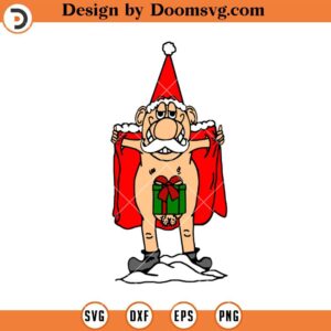 Christmas Flasher Gnome SVG, Funny Christmas Gift SVG