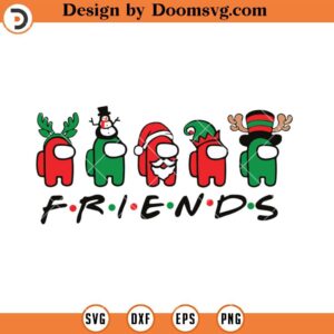 Christmas Friends SVG, Among Us SVG, Christmas Gamer SVG