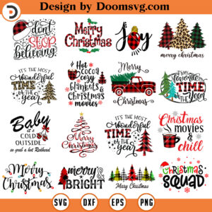 Christmas Shirt Bundle SVG, Xmas Quotes SVG, Christmas Cricut SVG