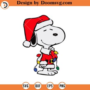 Christmas Snoopy Santa SVG, Christmas Snoopy SVG