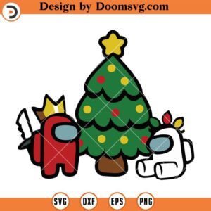 Christmas Tree Among Us SVG, Funny Gamer SVG