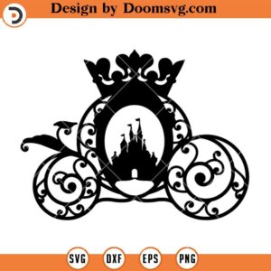 Cinderella Inspired Carriage Castle SVG, Disney Castle SVG