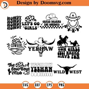 Cowgirl SVG, Cowboy SVG, Western SVG, Howdy SVG