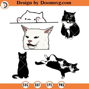 Cute Cat SVG, Cat Face SVG, Funny Cat SVG, Cat Lover SVG