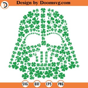 Darth Vader Made Of Green Shamrocks SVG, Star Wars St Patricks Day SVG