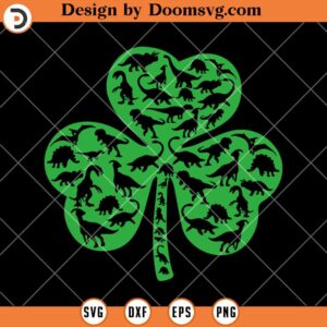 Dinosaur Made Of Shamrocks SVG, Clover St Patricks Day SVG