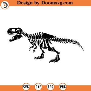 Dinosaur Skeleton SVG, Dinosaur T-rex SVG