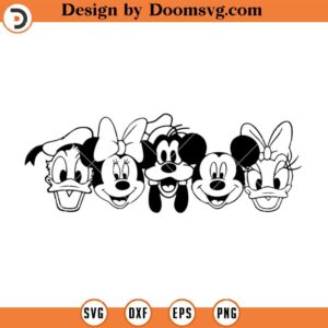 Disney Mickey And Friends SVG, Mickey Minnie Donald Daisy Goofy SVG