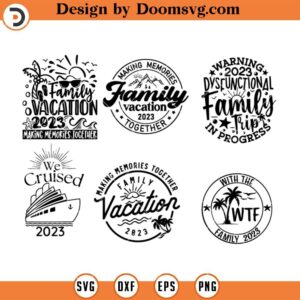 Family Beach Vacation Bundle SVG, Funny Family Vacation SVG, Family Beach Trip 2023 SVG