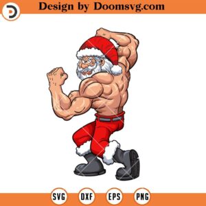 Fitness Santa SVG, Funny Christmas Gym SVG