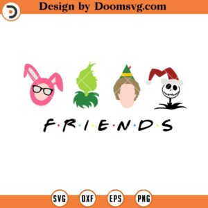 Friends Movie Characters Christmas SVG, Grinch Jack SVG