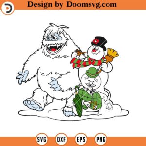 Frosty Bumble And Sam SVG, Snowmen Christmas SVG File For Cricut