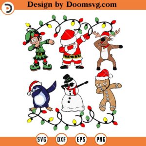 Funny Friends Christmas SVG, Dabbing Christmas SVG