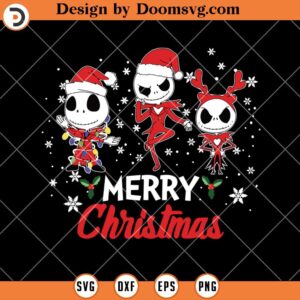 Merry Christmas SVG, Funny Santa Jack Skellington Christmas SVG