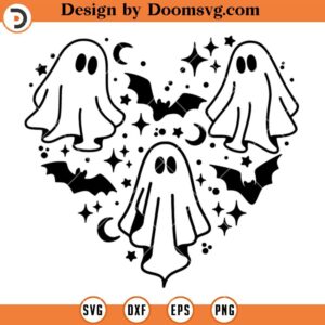 Ghost SVG, Spooky Season SVG, Love Halloween SVG