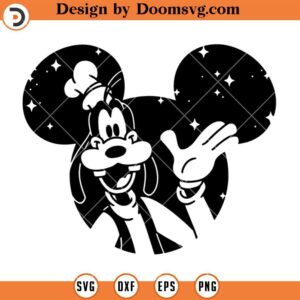 Goofy Mickey Ears SVG, Disneyland SVG Silhouette