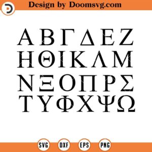 Greek Font SVG, Greek Alphabet Letters SVG