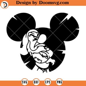 Grumpy SVG, Mickey Ears Silhouette SVG