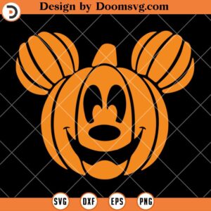 Halloween Pumpkin Mickey Head SVG, Trick Or Treat SVG