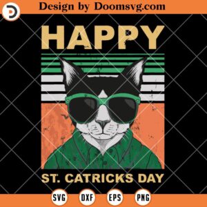 Happy St Catricks Day SVG, Cool Cat St Patricks Day SVG