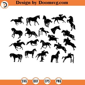 Horse Silhouette SVG, Horse Lover SVG, Horse Riding SVG