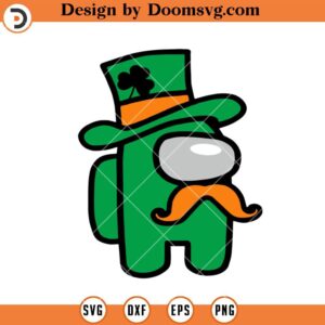 Impostor Among Us St Patricks Day SVG, Happy St Patrick Day Game SVG