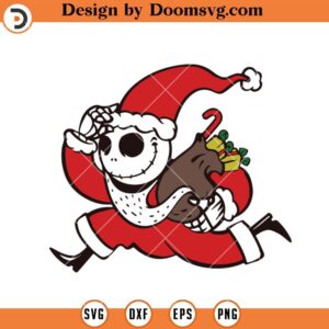 Jack Skellington Santa Claus SVG, Christmas Cartoon SVG