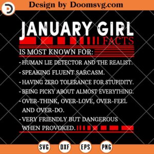 January Girl Facts SVG, January Woman Birthday SVG