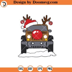 Jeep Christmas SVG, Christmas Car SVG