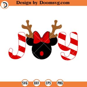 Joy Mickey Ear Reindeer SVG, Merry Christmas Disney SVG