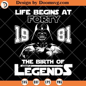 Life Begins At 43 1981 SVG, 43rd Birthday Star Wars SVG
