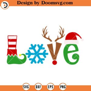 Love Christmas ELF SVG, Christmas File For Cricut