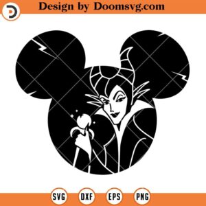 Maleficent Mickey Ears SVG, Disney Witch SVG