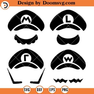 Mario Luigi Waluigi Wario SVG, Video Game Super Mario SVG