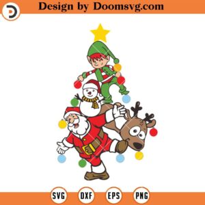 Merry Christmas ELF SVG, Santa Claus Reindeer Elf Snowman SVG