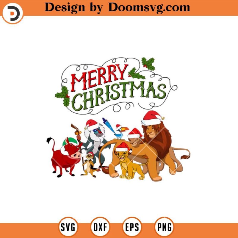 Merry Christmas Lion King PNG, Lion King PNG - Doomsvg