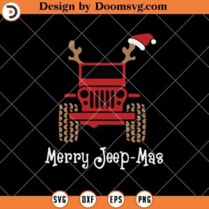 Merry Jeep Mas SVG, Christmas Jeep SVG