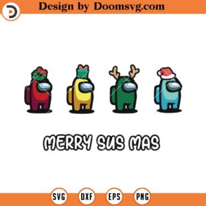 Merry Sus Mas SVG, Among Us SVG, Christmas Gamer SVG