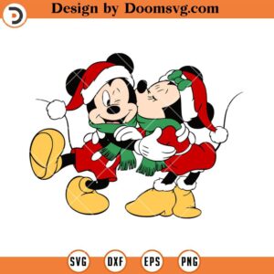 Mickey And Minnie Mouse Christmas SVG, Disney Couple SVG