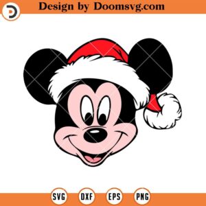 Mickey Christmas Smiling SVG, Disney Cartoon Merry Christmas SVG