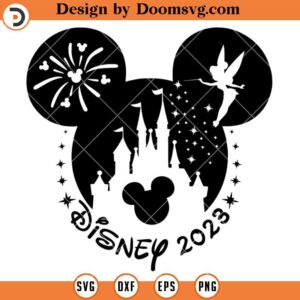 Mickey Ears Tinker Bell Castle SVG, Disney Trip 2023 SVG