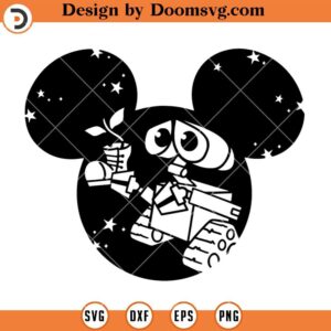 Mickey Head By Wall-E SVG, Mickey Silhouette