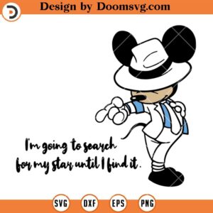 Mickey Michael Jackson SVG, Cartoon SVG, Files for Cricut