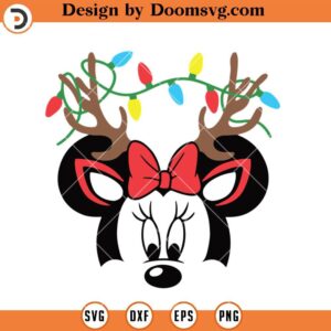 Mickey Reindeer Christmas SVG, Ornament Christmas Mickey Disney SVG