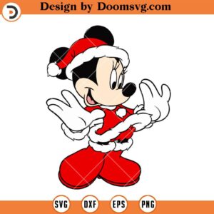 Mickey Santa Claus SVG, Smiling Mickey Cartoon Disney Xmas SVG