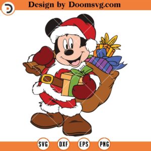 Mickey Santa SVG, Merry Christmas SVG