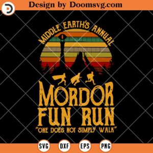 Middle Earth's Annual SVG, Mordor Fun Run, Funny Trending SVG